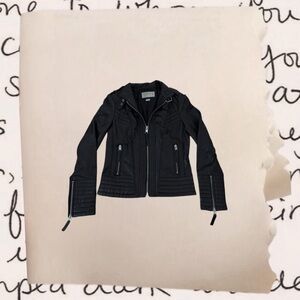 vintage genuine leather moto jacket